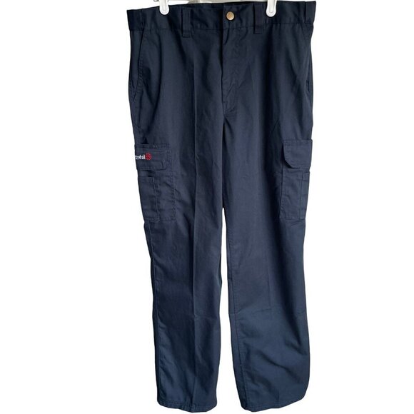 Opal Navy Blue Tough Cargo Pants Montreal 34' x 32' Men's, Eight Pockets - Picture 1 of 15